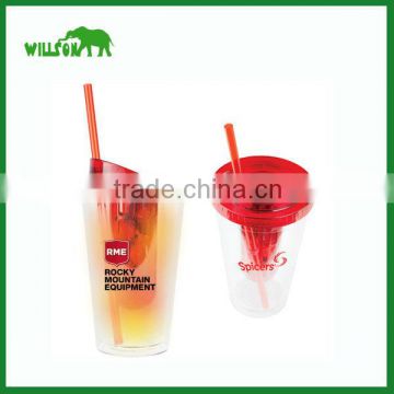 Promotional Printed Plastic drinking straw with bottle