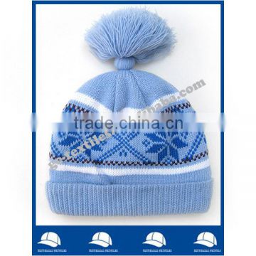 2015 new product china alibaba manufacturer CUSTOM LOGO OEM winter acrylic baby snowflake warm beanie hat and cap