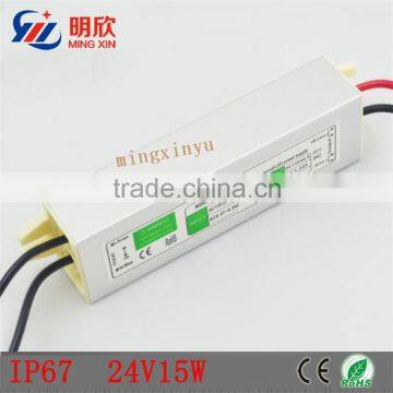 Waterproof LED power supply driver IP67 24v 15w led driver waterproof electronic led driver