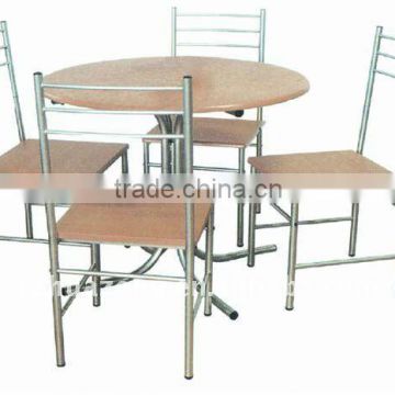 Steel MDF dining table and chair