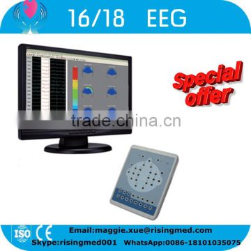 18 months warranty 16 or 18 Channel Digital EEG brain waves device electroencephalo-graph electroencephalogram with good quality