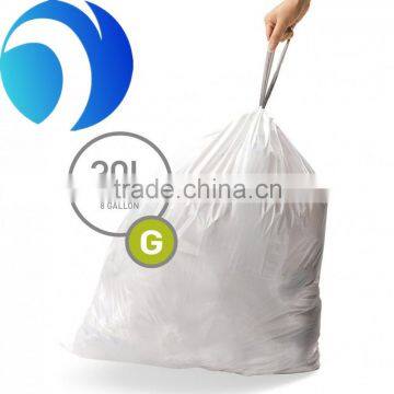 wholesale hdpe plastic drawstring garbage bag with printing