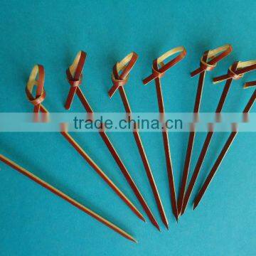 High Quality Disposable Decorative Bamboo Cocktail Beaded Knotted Food Part Picks Skewers Sticks With Ball photo-6