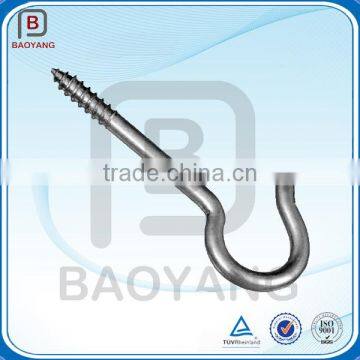 China supplier steel precision forging zinc plated screw hook type