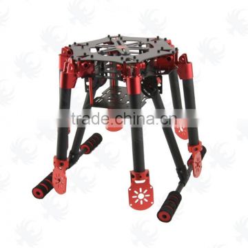 700mm 3K Carbon Fiber Self-lock Umbrella Folding-arm Hexacopter Frame Kit with Landing Gear for RC Multicopter FPV