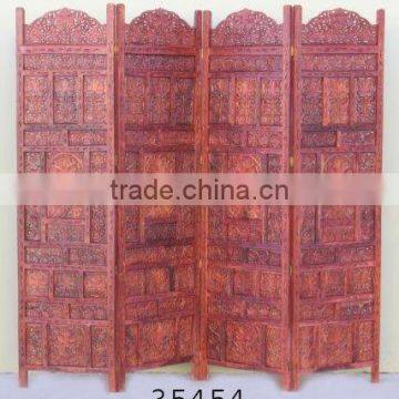 Sheesham Carved Manufacturer of Wooden 4 Pannel Screen