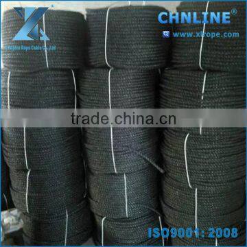twist 3 strand black polypropylene polyetheylene rope with UV resistance