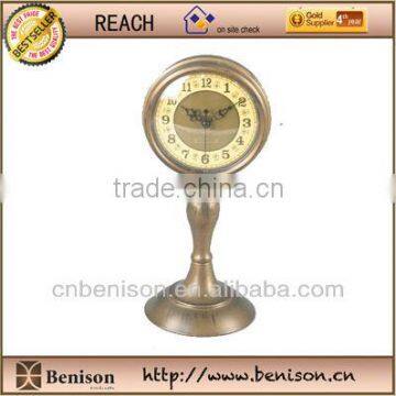 Ornamental Wrought Iron Table Clock / Cast Iron Clock