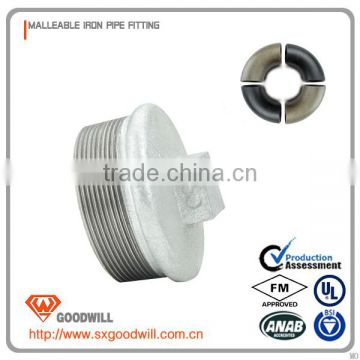 ISO 9001 Building Hardware Standard Malleable Iron Joint Pipe Fitting Plug