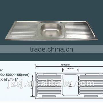 JZ-835 100x50 Stainless Steel Kitchen Sink With Cook photo-2