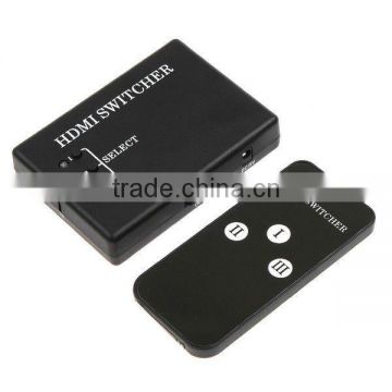 3 Port Mini HDMI Switch Switcher Splitter 1080p Box for HDTV PS3 DVD with Remote