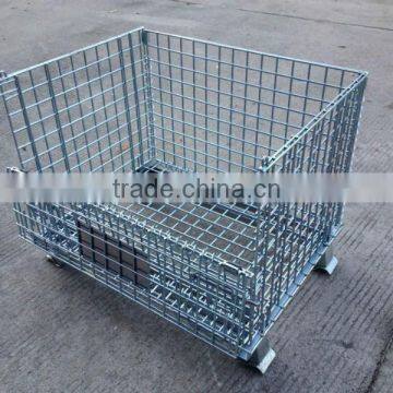 Folding Metal Wire Mesh Storage Cage ,steel Mesh Container photo-3