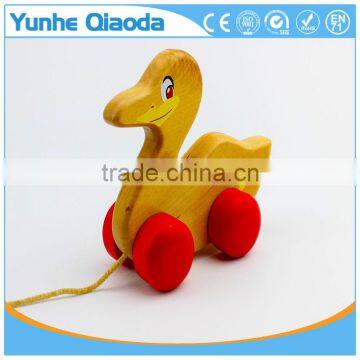 Pull Along Duck Baby Toy Classic Wooden Construction for Hours of Fun photo-2