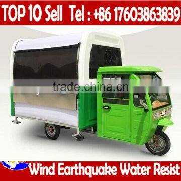 Mobile Pizza Hotdog Street Kiosk Tricycle Food Carts For Sale