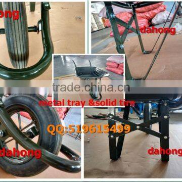 65L Very Durable Building Solid Rubber Wheel Wheelbarrow photo-3