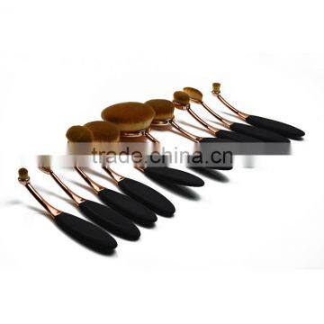 Tool Set Professional Rose Gold 10Pcs Oval mermaid makeup brush set