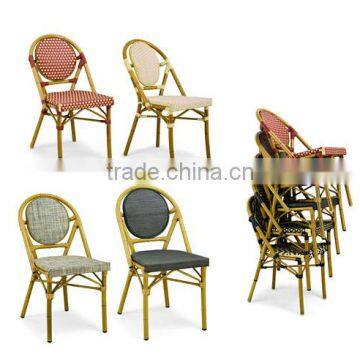 Wedding Party Chair Outdoor Stackable Wicker Bamboo Look Chair photo-5