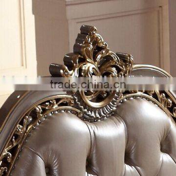 European Style Wood Carved Bed, Elegant and Royal King Size Bed, Luxury Bedroom Furniture Set (BF01-ML012) photo-4