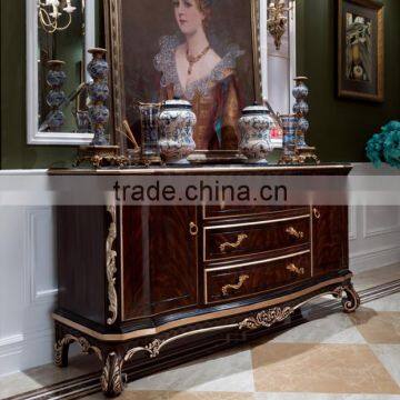 Neoclassic Wooden Dining Room Furniture Solid Wood Hand Carved Sideboard