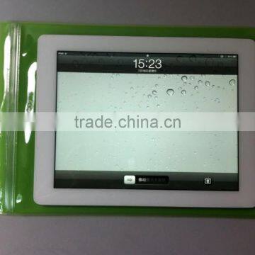 clear PVC/plastic waterproof bag case waterproof pouch for swimming for ipad1/2/3/4/5 tablet PC