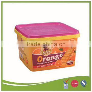 2.7L IML cookies plastic container with existing mould