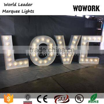 Illuminous big Alphabets LED Wedding Letter Lights Waterproof For Outdoor Party