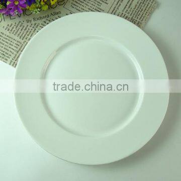 New design restaurant ceramic 10inch round plate wholesale white porcelain round plate