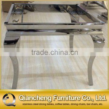 Silver 304 Stainless Steel Metal Side Table French Style photo-2
