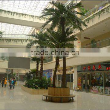 Artificial Palm Tree With Brown Bark Fiberglass Tree Sale Fake Tree Outdoor Decoration photo-2