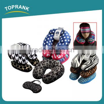 Toprank Colorful Printed Airplane And Car Neck Rest U Shape Travel Neck Microbead Pillow Travel Sleeping Neck Pillow Airplane