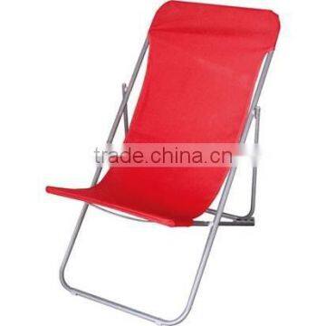 Folding steel tube sun deck chair/beach chair