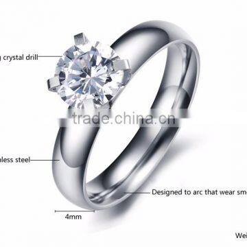 Cheap Jewelry Made in China Stainless Steel Ladies Rings Daily Wear With CZ Stones photo-6