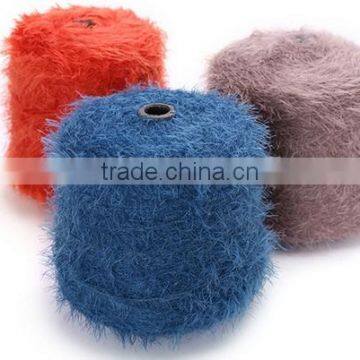 100%Polyamide/Nylon Fancy Feather Knitting Yarn With Colored photo-2