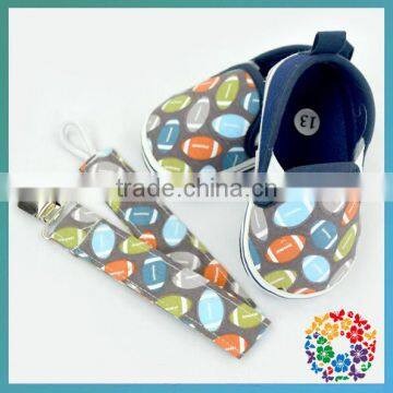 Wholesale Toddler Baby Boy Girl Soft Sole Shoes Sneaker Alpargatas Size 0-12 With Matched Pacifier Clip Month photo-2