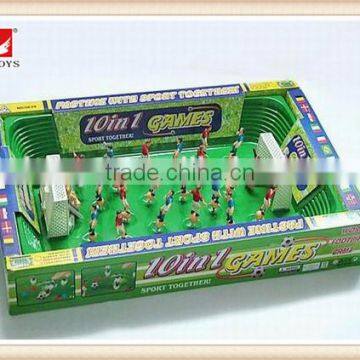 hot sale plastic 10 in 1 mini finger football game for promotion