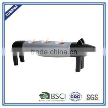 Poly Resin Candle Holder Cat Design for Home Decoration photo-4