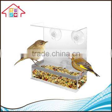 Window Bird Feeder with Removable Seed Tray