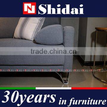 Contemporary Light Navy Fabric Upholstery Sofa And Loveseat Set G183-RE photo-3