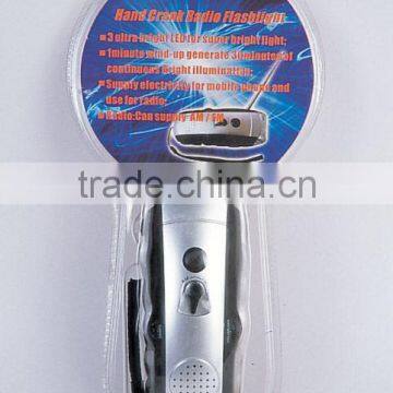 3 Led Dynamo Torch with Radio / Dynamo Flash Light with Radio / Torch Light with Radio, Model: 27450