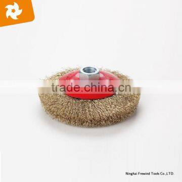 125mm crimped Circular Stainless Steel Wire bevel Brush