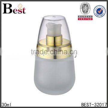 30ml China Frosted Cosmetic Lotion Glass Bottle With Silver Aluminum Pump Cosmetic Packaging Wholesale photo-3