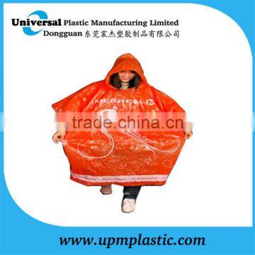 plastic rain poncho with hood