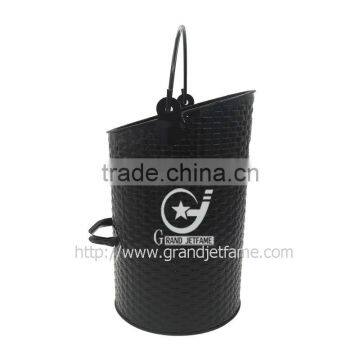 Fireplace Accessories Matt Black Metal Coal Bucket photo-2