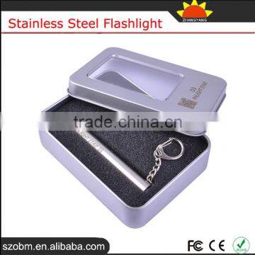 D3 Q5 Led 150LM AAA Battery Stainless Steel Flashlight Mini Light Pen Torch With Gift Box photo-6