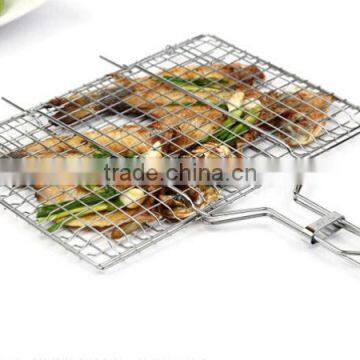 Sea Food BBQ Roating Wire Mesh Grill Roatry bbq grill