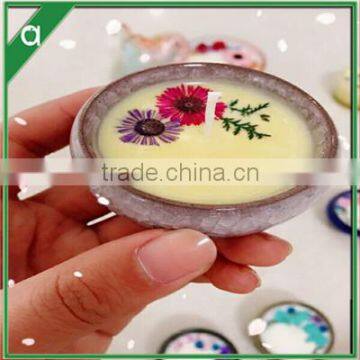Creative Ice Cream-Colored Ceramic Scented Candle Ceramic Cup Soybean Aromatherapy photo-2