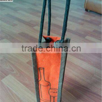 promotional jute bags in color 10*10*35cm dyed color 100% jute made in China