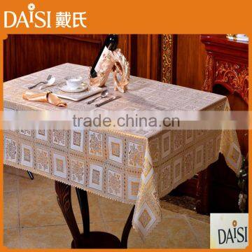 Cheap plastic tablecloths lace embossed vinyl tablecloth