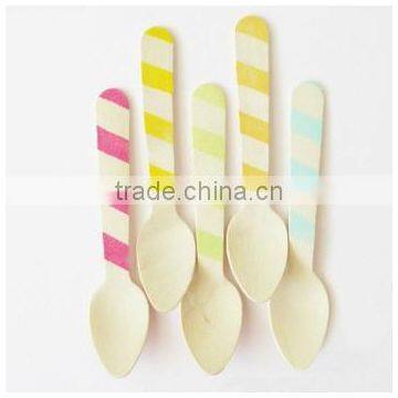 FSC Certificate Food Grade Disposable Natural Wood Material Spoon