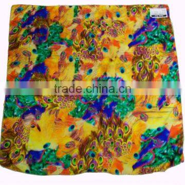 100% Digital Printed Silk Square Scarves